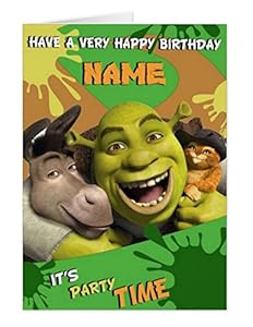 Personalised Shrek birthday card: Amazon.co.uk: Kitchen &amp; Home