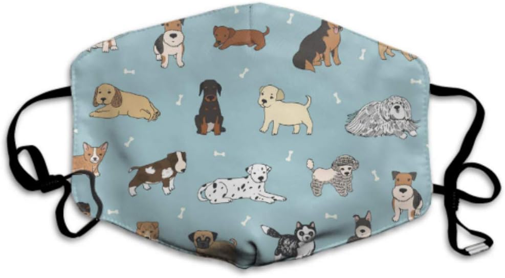 Cute Cartoon Funny Animal Pet Labrador Dust Masks Kids Funny Mouth Mask Dust Masks Disposable Earloop Face Masks Washable And Reusable With Adjustable Ear Loops