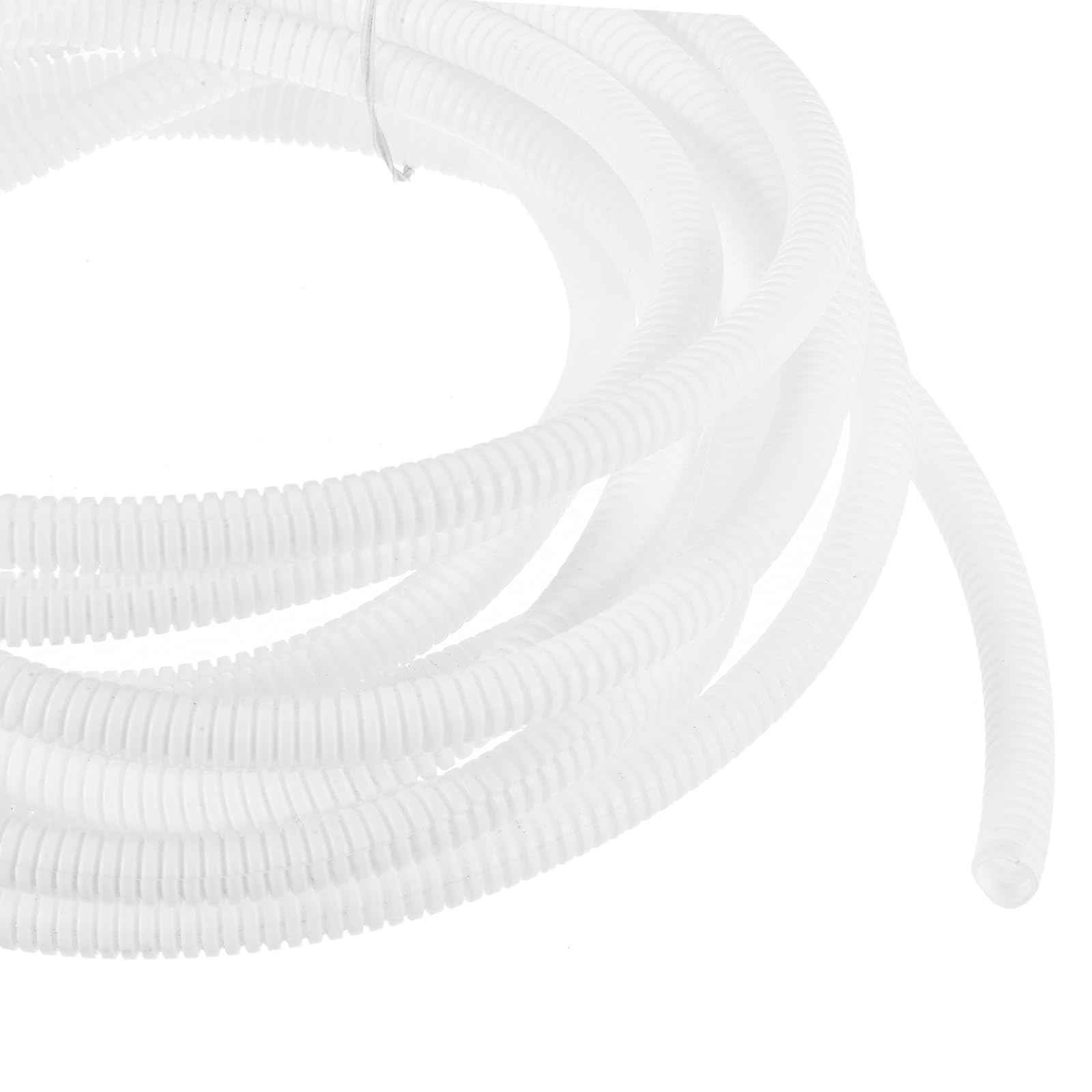 DMiotech 6m Wire Loom Split Tubing 6.5mm, Cord Protectors from Pet Flexible Conduit Cable Management for Office, Home, Garden, White
