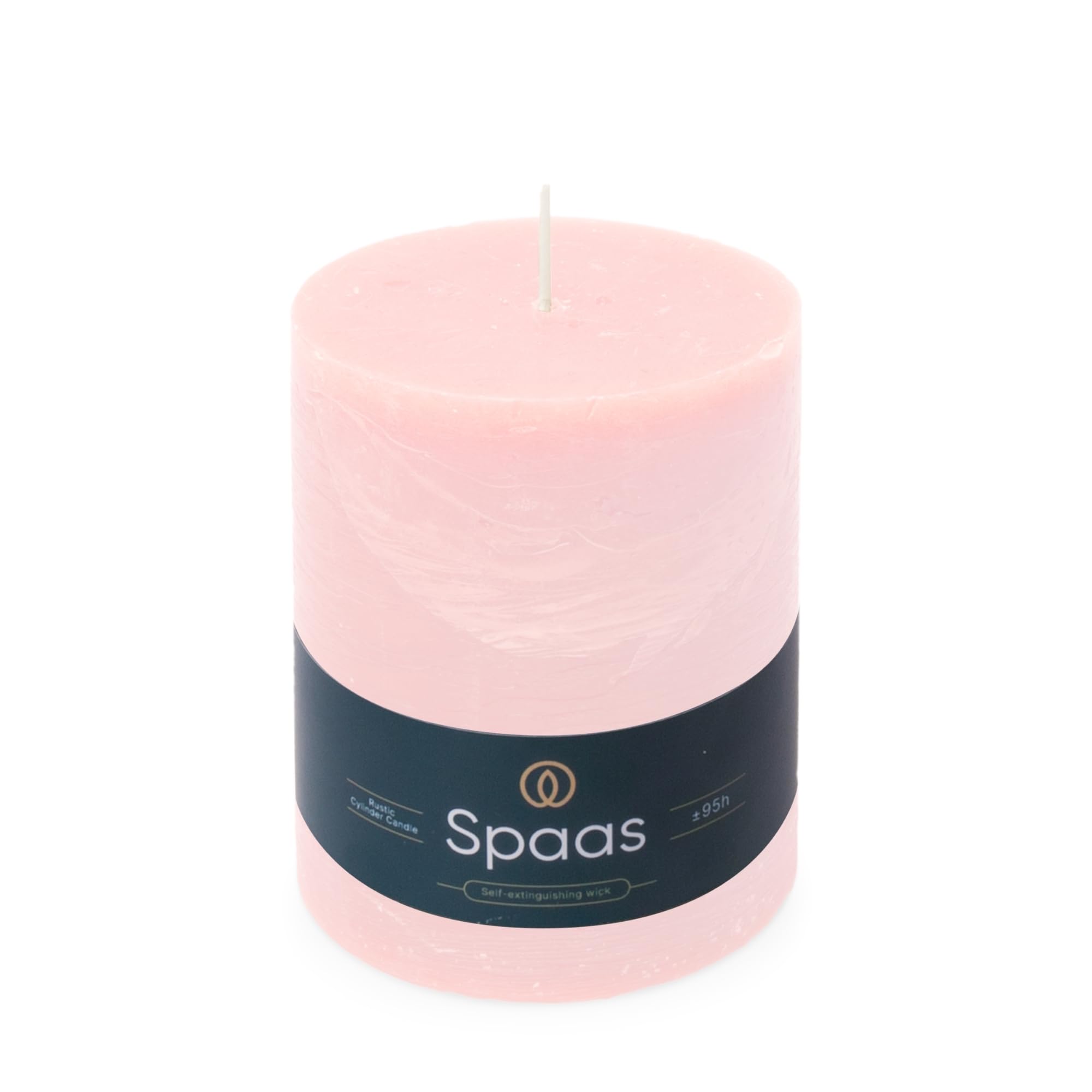 Spaas Rustic Pillar Candle 100/130 mm 95h, Light Pink