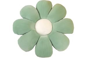 ZL ybxdxz Flower Pillow,Flower Shaped Throw Pillow Butt Cushion Flower Floor Pillow,Seating Cushion,Cute Room Decor & Plush Pillow for Bedroom Sofa Chair.Car Cushion (15.7, Green)