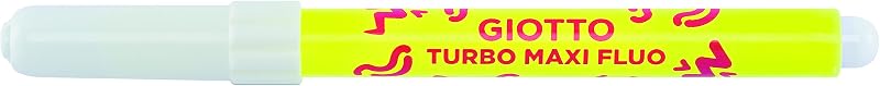 Turbo Maxi, marcadores de ponta de fibra de tinta fluorescente, ponta larga, 5 mm de chumbo, cores variadas Fluo, 8 unidades