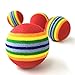 NUOMI 12pcs Sponge Ball Cat Toy Soft Foam Rainbow Play Balls Interactive Kittens Pet Toys