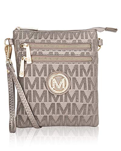 MKF Crossbody Bag for women - Removable Adjustable Strap - Vegan leather wristlet Designer messenger Purse Pink