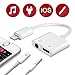 Lightning to 3.5mm Aux Headphone Jack Audio & Charger Cable for iPhone 8/8/Plus/7/7Plus, RayCue iPhone 7/8 Adaptor & Splitter, Support iOS 11 and Before