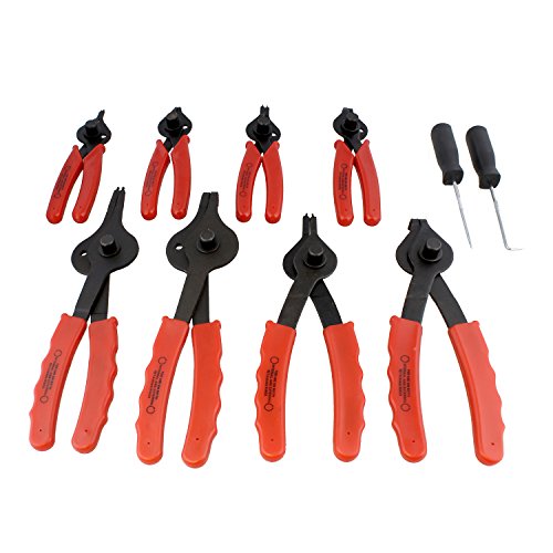 ABN Snap Ring Pliers Set, 11Piece .038in .09in (12.3mm) Straight