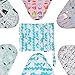 Teamoy 6Pcs 8 Inch Reusable Pads, Cloth Menstrual Pads Washable Period Pads with Charcoal Absorbency Layers, Fit for Light Flow (Cute Whale, Small)