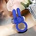 MOJOY Mini Penis Ring Vibrating Rabbit Cock Ring, Silicon Vibrators Clitoral Stimulators Adult Sex Toy for Couples (Blue)