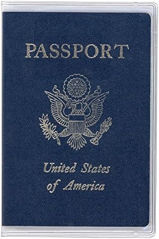 Passport Cover Clear Plastic Vinyl Protector Case Holder (Pack of 5)