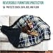 PetAmi Deluxe Dog Blanket for Large Dogs | Sherpa Fleece Pet Throw Blanket for Couch Sofa Bed | Soft Durable Reversible Furniture Protector for Medium Dog Cat Puppy – 80×60 Plaid Navythumb 3
