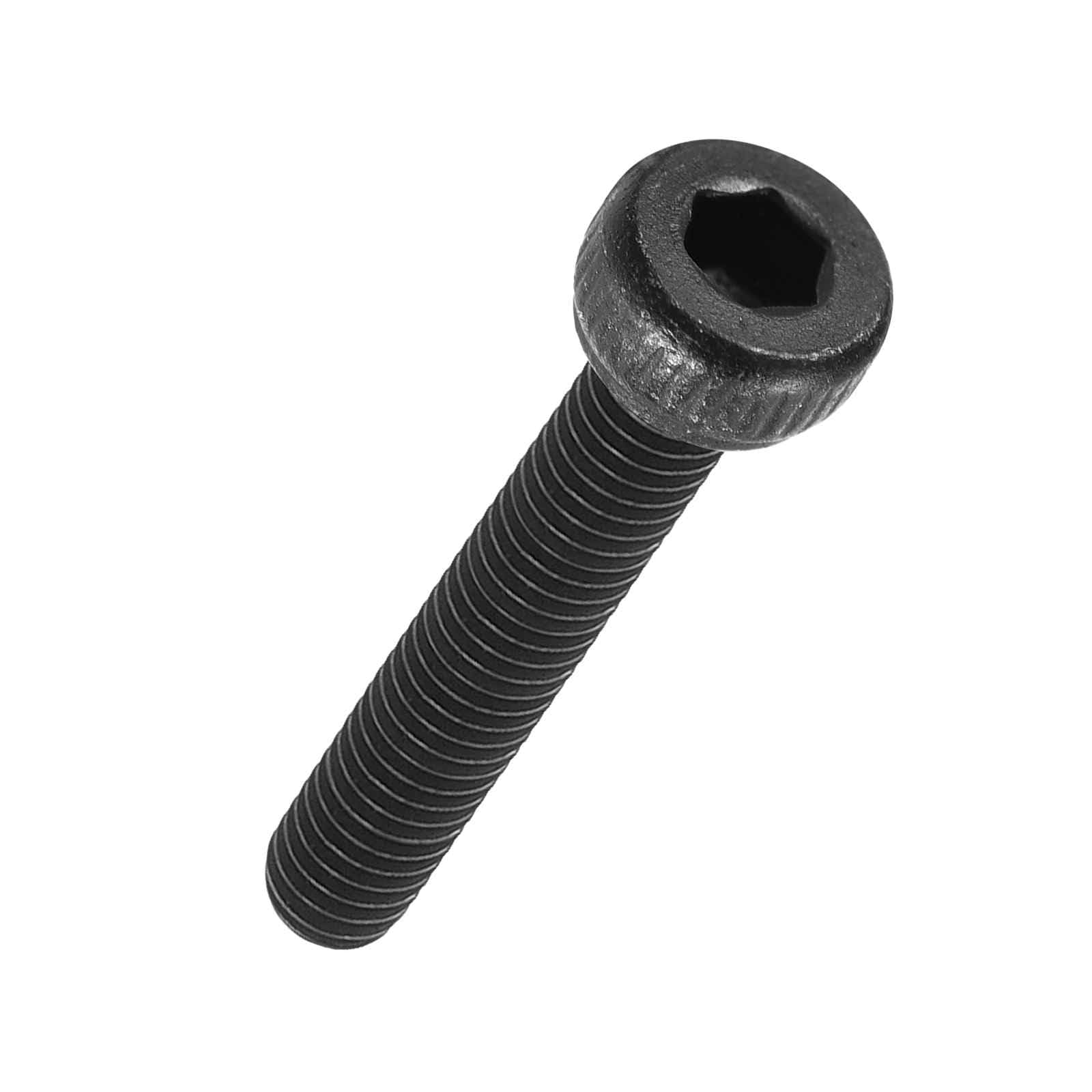 Kozelo 50pcs Socket Head Cap Screws - [M2.5-0.45 x 16mm] Alloy Steel Black Oxide Grade 12.9 Internal Hex Screw Full Thread for Industrial & Machinery Use, Black