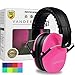 Vanderfields Earmuffs for Kids - Hearing Protection Muffs for Children Small Adults Women Foldable Design Ear Defenders Protector with Adjustable Padded Headband for Optimal Noise Reduction - Pink