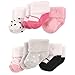 Luvable Friends unisex baby Newborn and Set Socks, Pink Black Shoes, 0-3 Months US