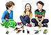 Think N Thrill Dinosaur Toys Storage Carrier for Kids Includes 6 Mini Dinosaurs 3 Toy Cars & Helicopter - #1 Best Fun Playset for Boys & Girls - Great for Children Ages 3+ Years Old (Dinosaur)