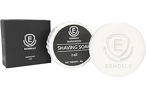 Shaving Soap for Men by Echolly-Luxury Sandalwood Mens Shave Soap-Men's Shaving Cream Soap (1pack 3oz)