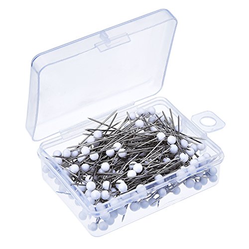 image for Outus 250 Pieces Glass Head Pins Boxed for Dressmaker (White)