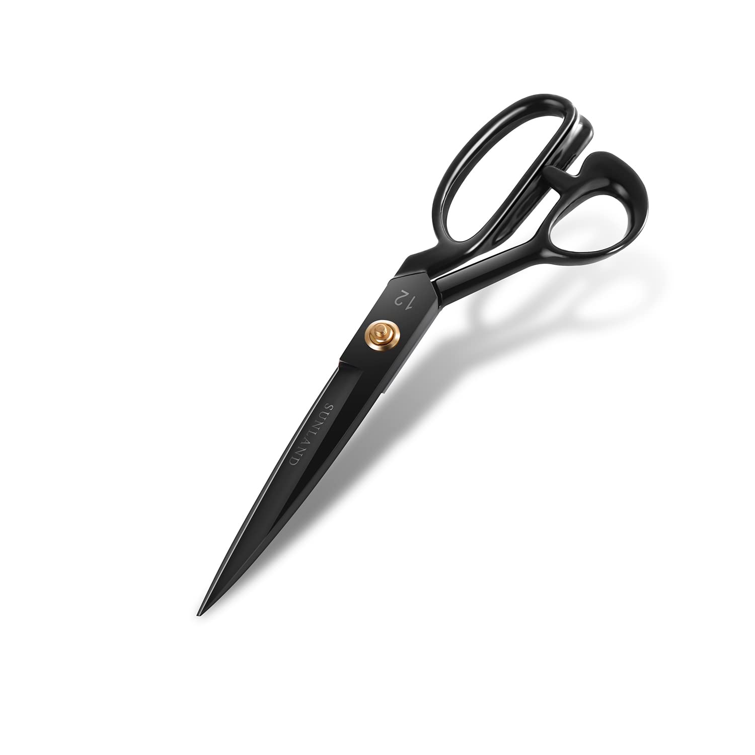 SUNLAND Cashmere Woollens Fabric Scissors Professional Tailor Scissors Sewing Black Large Shears (12 Inch)