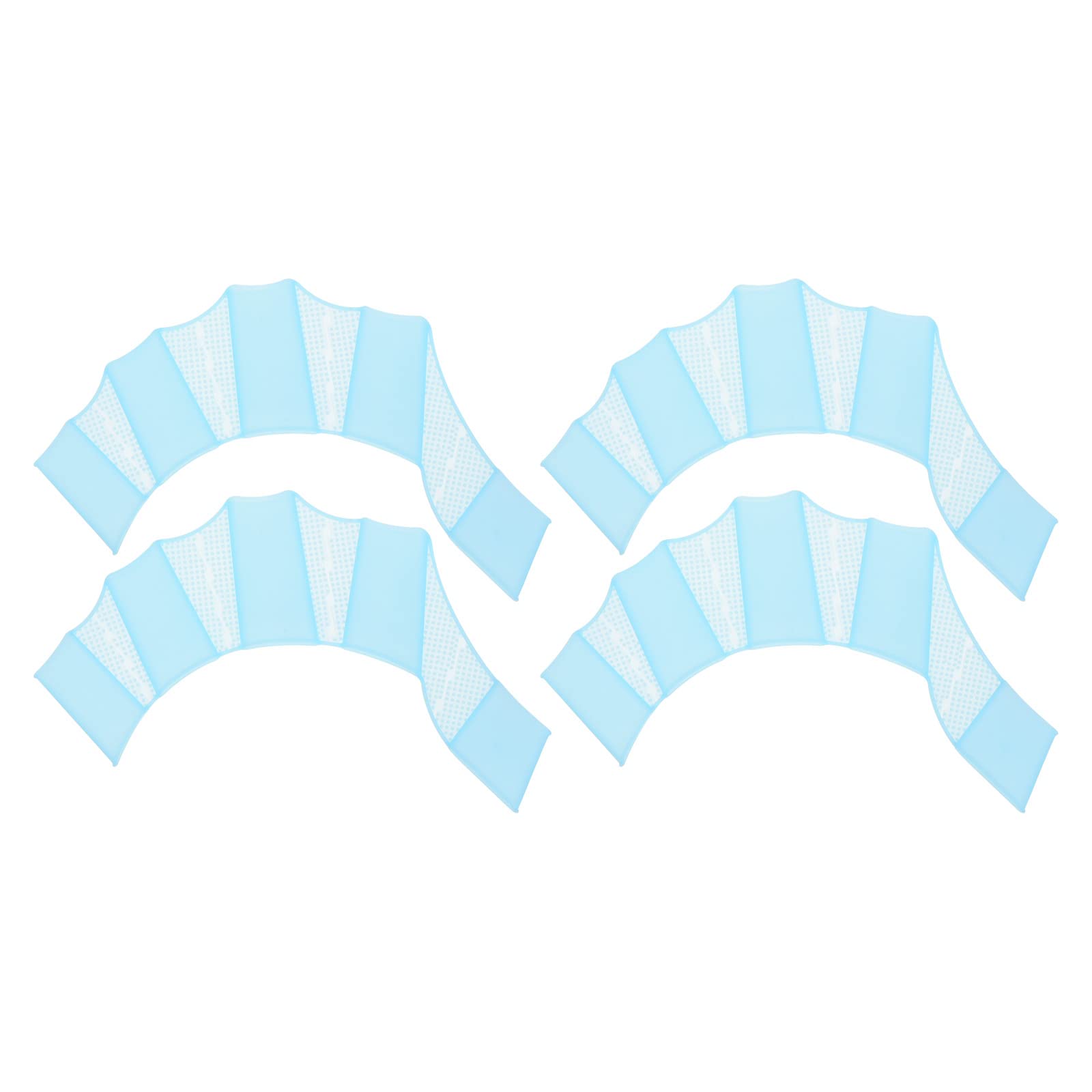 PATIKIL Silicone Swimming Gloves, 2 Pair Webbed Swim Gloves Finger Frog Type Water Resistance Gear Paddle Fins for Aquatic Training, Blue, M