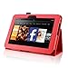 ACdream Kindle Fire HD 7 (2012 Version) Case, Amazon Kindle Fire HD7 (2012 Previous Model) Case - PU Leather Cover Case for Kindle Fire HD 7(2012 Version) with Auto Sleep Wake Function, Red