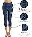 Flatik Women's Yoga Capri Leggings Running Pants Workout Leggings with Side Pocket