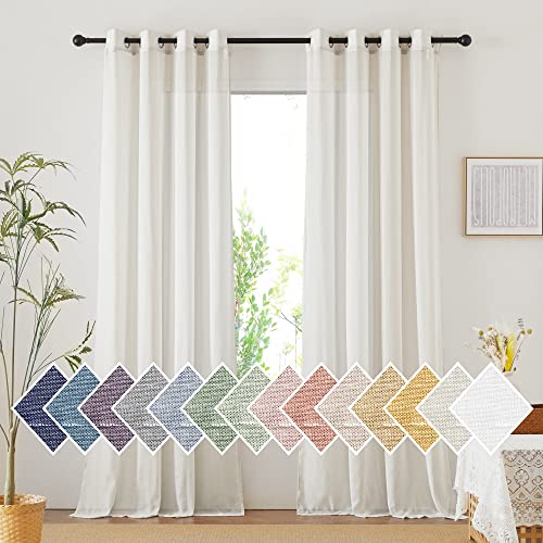 NICETOWN Natural Linen Curtains