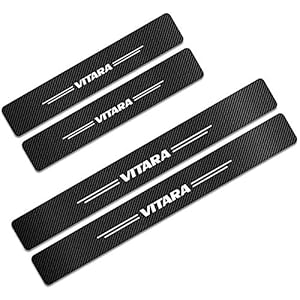 4 stks Koolstofvezel Auto Instaplijsten Protector voor Suzuki Vitara, Scuff Guard Antislip Pedaal Styling Decoratie…
