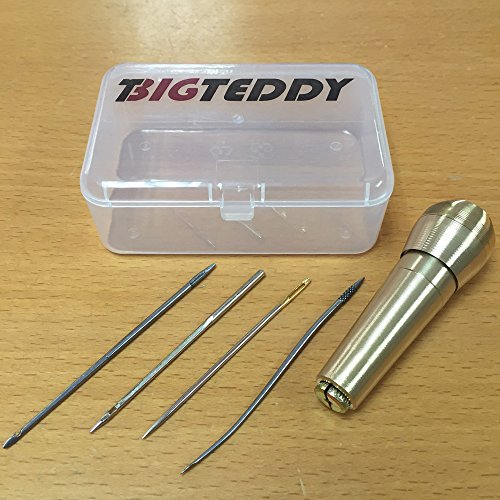 BIGTEDDY - 4pcs Needles Canvas Leather Sewing Awl Hand Stitcher Kit Tools for Shoes Repair - Thumbnail 3