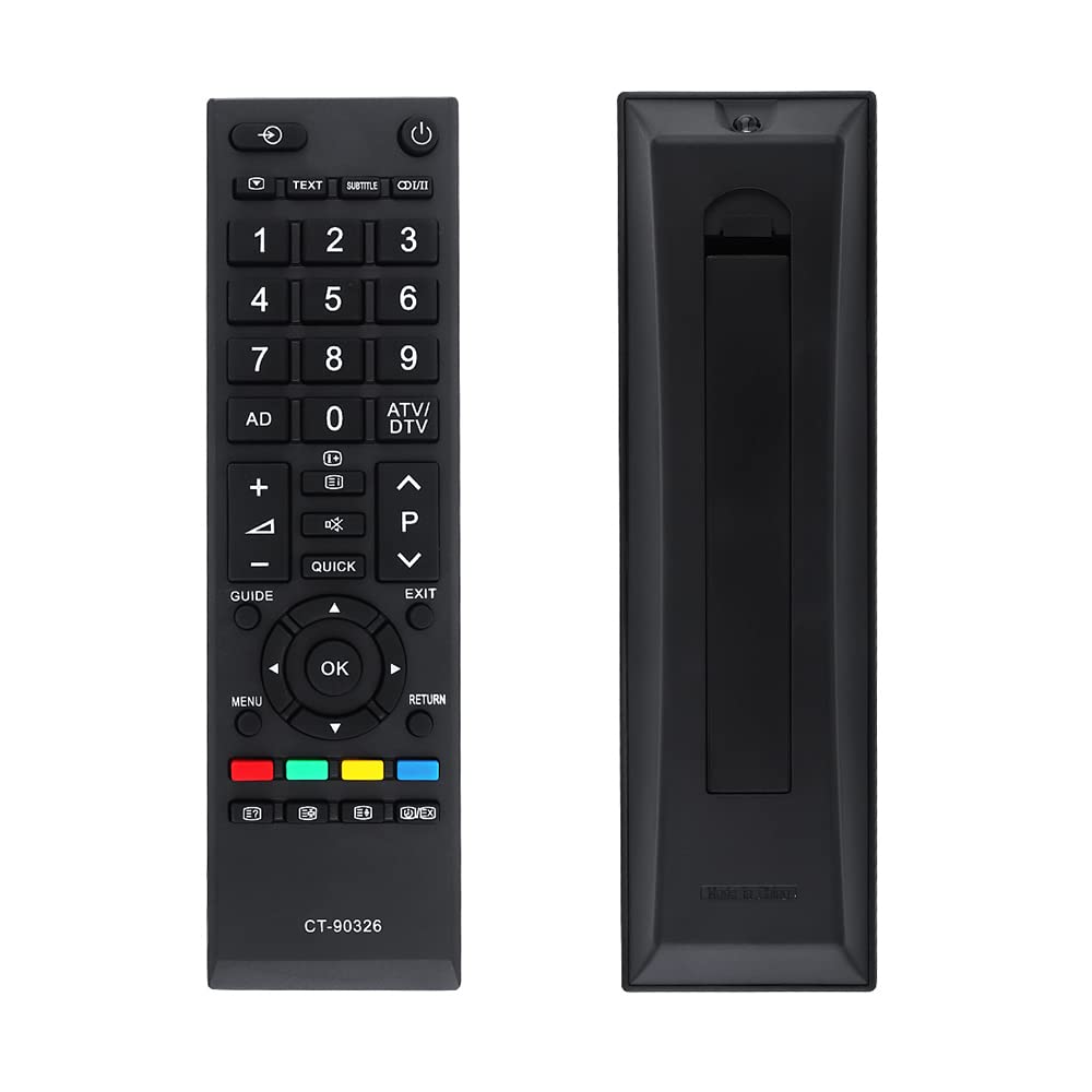 OriGlam Remote Control for Toshiba TV for LCD LED 3D HDTV Smart TVs for CT-90326 CT-90380 CT-90336 CT-90351