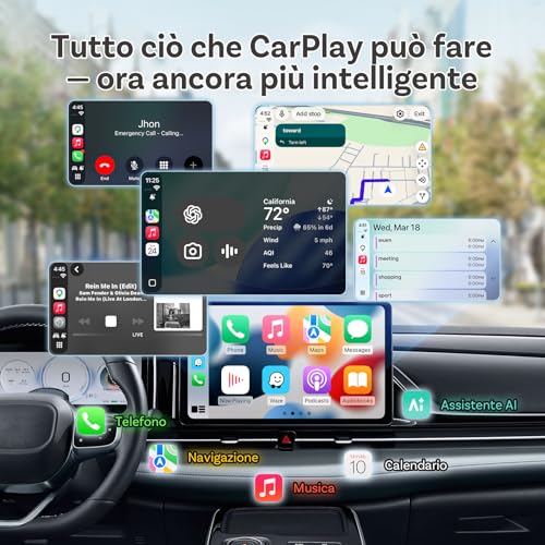 OTTOCAST Mini Nova 2 in 1 Wireless CarPlay and Android Auto Adapter 2026 Upgraded for iOS and Android Phones, Stable Connection Without Delay, Support for Two Phones, Ultra-Compact Design