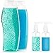 TecUnite 6 Pack Small Pump Bottles Clear Travel Bottle Plastic Empty Spray Dispenser Hand Lotion Sanitizer Refillable Accessories Set with Small Funnel for Flight, Airport, Holiday(100 ml,White)
