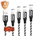 End Tip Unbreakable Cruel 4A Heavy Duty, Agvee 4 Pack 3FT 6FT 6FT 10FT / 1m 2m 3m Lightning Cable Set Braided Durable Knit Fast Ultra Long Cord to USB in Car Charging for Apple iPhone X 8 7 6S 6 iPad
