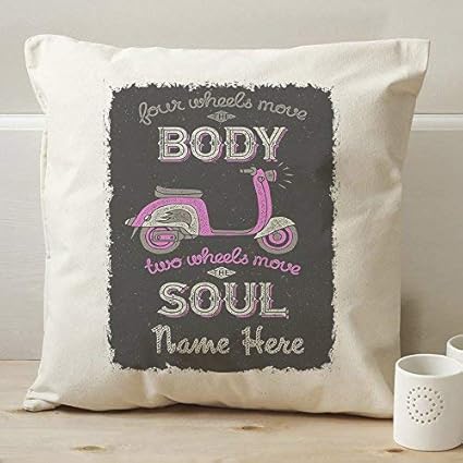 Amazon Com Christbess Personalized Body Soul Vespa Cushion Custom