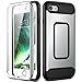 YOUMAKER Designed for iPhone SE Case/iPhone 8 Case/iPhone 7 Case (NOT Plus),Full-Body Rugged Case with Built-in Screen Protector for iPhone SE 2nd Generation/8/7 4.7 Inch - Silver