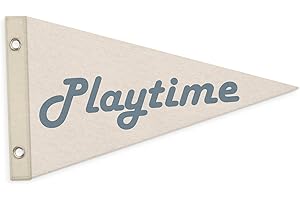 MOFUYU Playroom Decor Pennant Banners Flags,Nursery Decor Felt Banner for Kids Boys Girls Room,Nursery,Playroom,Toddler Room,Classroom,Dorm,Kids Essentials 7.4x14 Inch