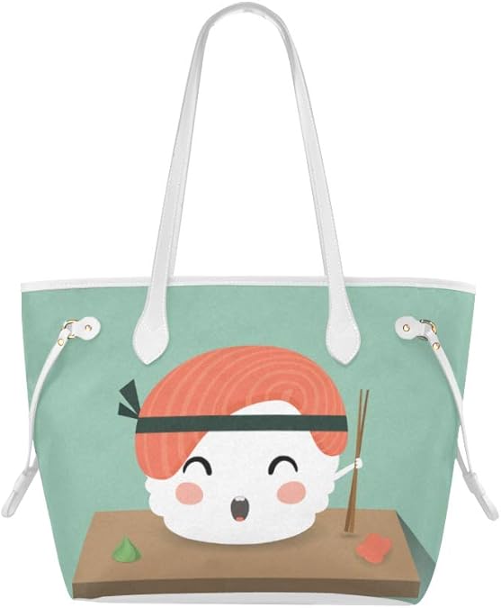 Plsdx Sac de femme Kawaii japonais Sushi alimentaire sac à main sac