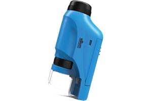 VFU Microscope for Kids - 60X-120X Power LED Lighted Pocket Microscope Portable Microscope Handheld Microscope for Kids Child Learning Toys