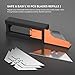 Nicpro 2 PCS Silver Retractable Box Cutter Utility Exacto Knife Set with 10 SK5 Razor Blade for Leather, Cardboard, Rubber, Carpenter, Hobby