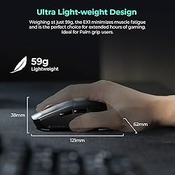 TECWARE EX1 Lightweight Gaming Mouse, 26K DPI