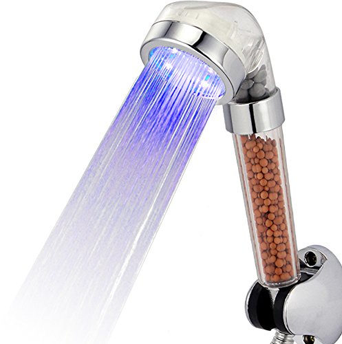 VEHHE 3 Colors Round Rainfall Hand Held Fixed Shower Head High Pressure & Saving Water Negative Lons Shower Sp