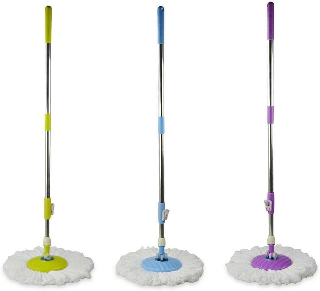 enyaa Spin Mop Durable Stainless Steel Replacement handle + 2 Free