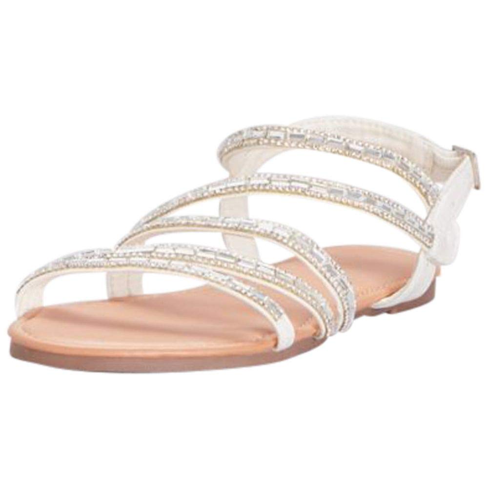 Strappy Sandals David's Bridal Flat Sandals Davids Bridal Strappy Crystal  Encrusted Flat Sandals Style Ashton