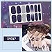 WOKOTO 6 Sheets Shine Nail Wraps Polish Decal Strips With 1Pcs Nail File Golden Glitter Adhesive Nail Art Stickers Manicure Kits