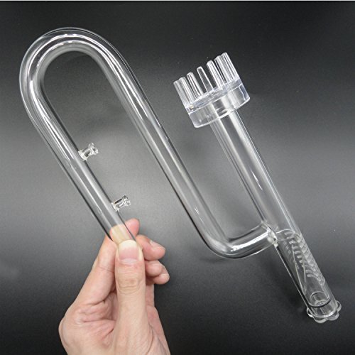 JARDLI Glass Lily Pipe Inflow with Surface Skimmer for Aquarium Planted Tank (17mm for 16/22mm (5/8'' i.d.) tubing) - Thumbnail 2