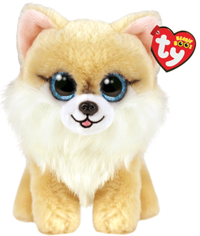 Photo 1 of Ty Beanie Boo Honeycomb The Tan Dog - 6 inch, White