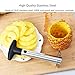 Pineapple Corer Cutter Slicer Peeler, GIPTIME Stainless Steel Pineapple Tools, Easy To Use and Clean, Dishwasher Safe, 8 Fruit Forks As Bonus
