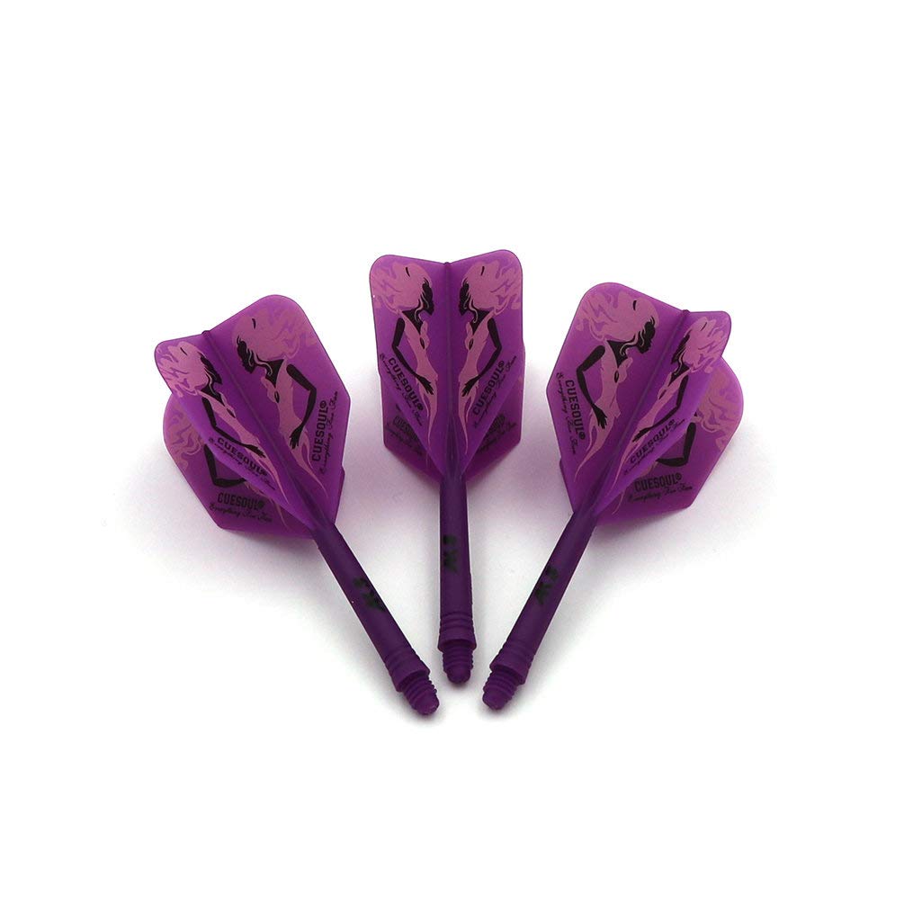 CUESOUL ROST Integrated Dart Shaft and Flights,big wing shape,Set of 3 pcs Beauty Pattern(CSAK-5MN5-L)