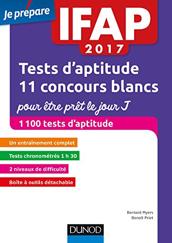 IFAP 2017 Tests d'aptitude : 11 concours blancs pour être prêt le jour J: 1100 tests d'aptitude by (Paperback)