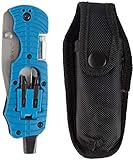 Wealers Multifunction Tactical Folding Survival Pocket Knife & Functions As A Knife,Philips Screwdriver, LED Torch Flash Light, Hex Nut Driver, Strait Slot Driver, And 6 Point Star Driver (Blue)