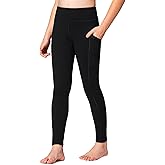 Stelle Girls' Athletic Leggings Kids Dance Running Yoga Pants Workout Active Dance Tights with Pockets