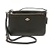 COACH Crossgrain Leather E/W Pop Crossbody (Black)